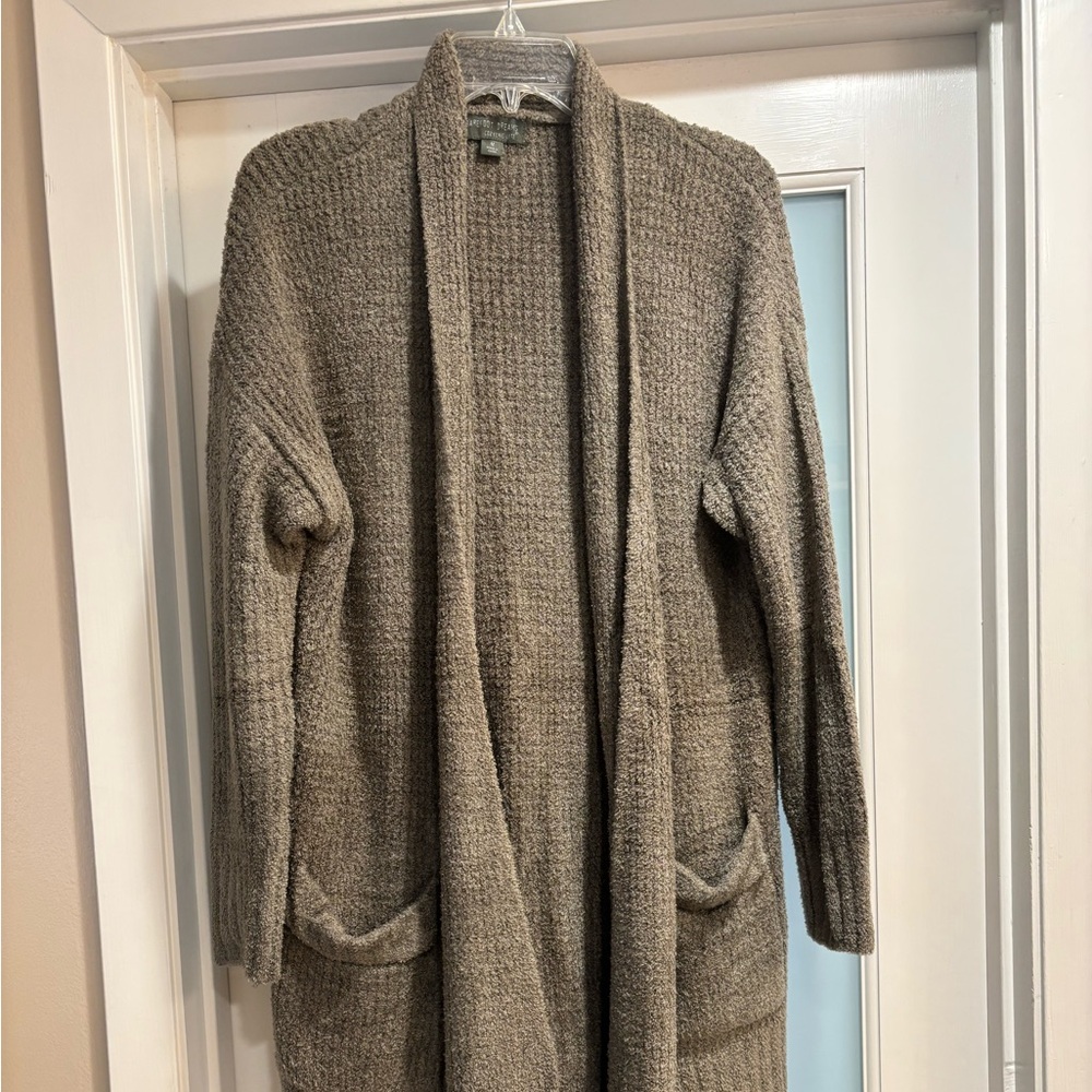 Barefoot Dreams CozyChic Open Front Green Cardigan